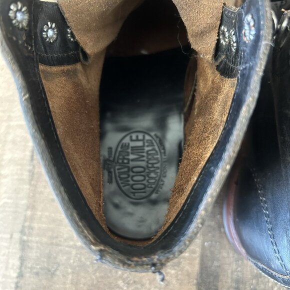 Wolverine 1000 Mile W05455 Black Work Boots Womens 8 B - Picture 12 of 13